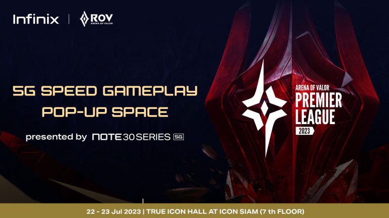 Infinix ผู้สนับสนุนหลักอย่างเป็นทางการร่วมศึกอีสปอร์ต RoV ระดับนานาชาติ   Arena of Valor Premier League 2023 (APL 2023) วันที่ 22 – 23 ก.ค.นี้ ณ ไอคอนสยาม