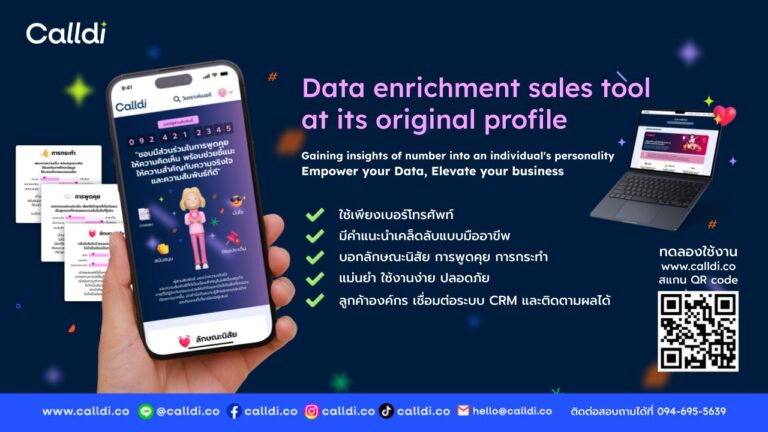 ครั้งแรกของเมืองไทย! Calldi แอปพลิเคชันวิเคราะห์นิสัยจากเบอร์โทรศัพท์มือถือ  ฟีเจอร์ใหม่คู่ใจสายธุรกิจ