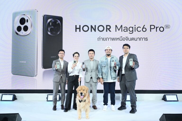 HONOR เปิดตัว HONOR Magic6 Pro เขย่าตลาดกล้องมือถือ พร้อมปฏิวัติการถ่ายภาพด้วยเทคโนโลยีกล้อง AI คุ้มค่าในราคา 34,990 บาท เริ่มจำหน่าย 5 เม.ย.67 นี้!