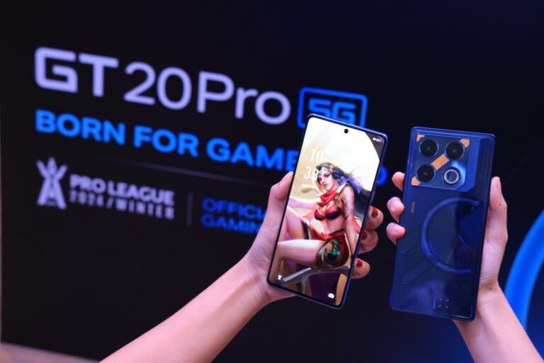 พร้อมแซงทุกสนามแข่ง! Infinix เปิดตัว GT 20 Pro 5G เกมมิ่งโฟนที่รองรับ 120 FPS  สเปคแรงระดับโปรเพลเยอร์ การันตีด้วยการเป็นสมาร์ทโฟนในการแข่งขัน RoV Pro League 2024 Winter