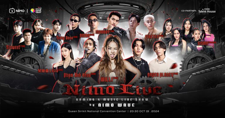 NIMO แพลตฟอร์มสตรีมเกมระดับโลก  ชวนเกมเมอร์เปิดประสบการณ์ใหม่ จัด “Gaming & Music Live Show by NIMO WAVE”  ขนทัพศิลปิน ดีเจและนักดนตรีชื่อดังจากทั่วโลก  สร้างปรากฏการณ์ความมันส์เต็มพิกัด  ในงาน Thailand Game Show (TGS) 2024